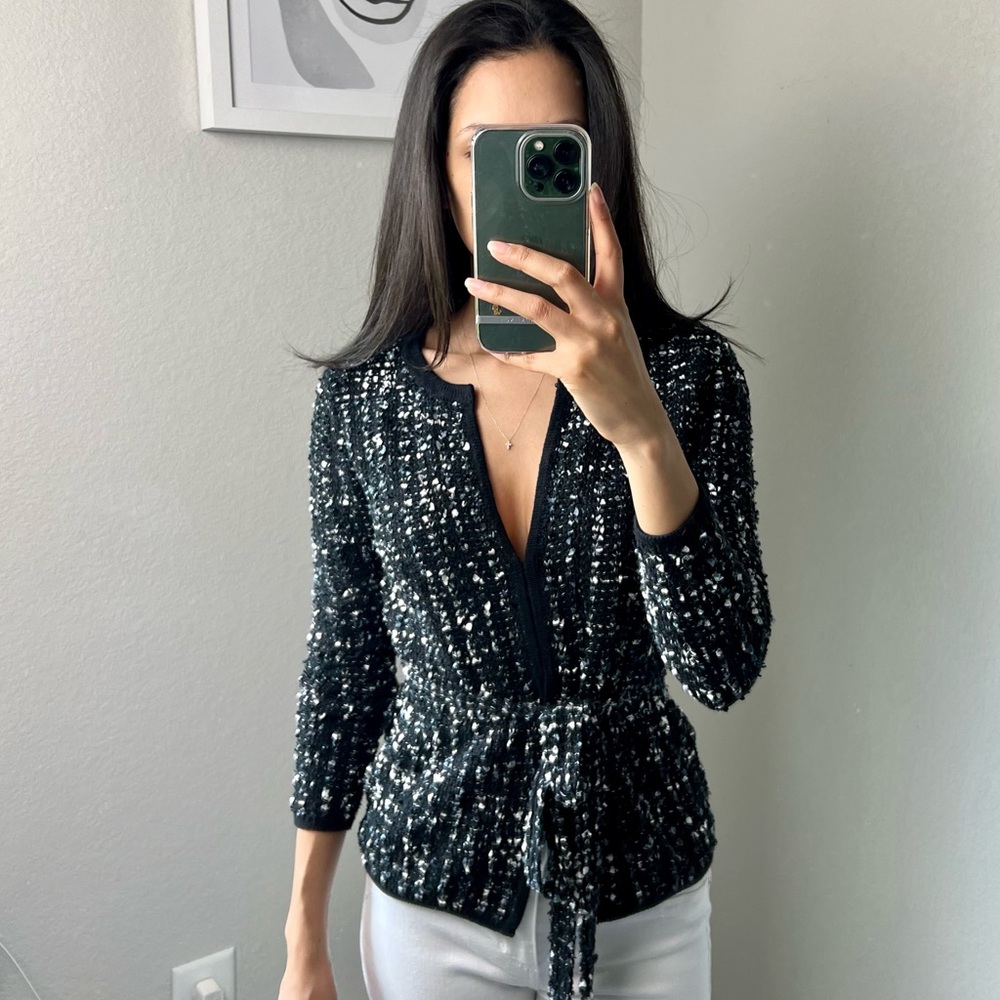 BCBG Boucle Blouse/Cardigan